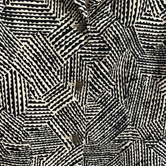 Judith Hart Geometric Women’s Black and White Blazer | Size 14 - Picture 5 of 10